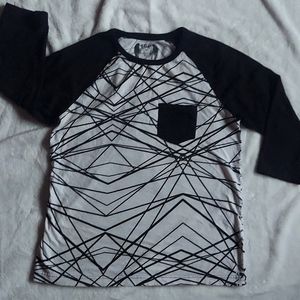 Medium SGR black and white geometric shirt